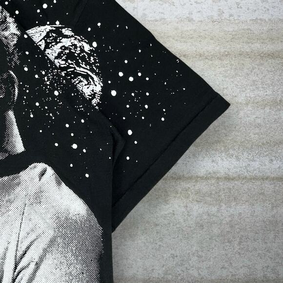 Vintage 1993 Captain Kirk Star Trek AOP Shirt Made in USA Black Short Sleeve 90s - Picture 3 of 5